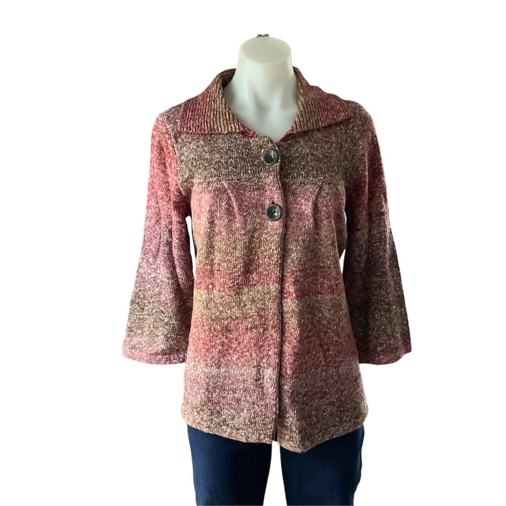 Christopher & Banks Two-Color Sweater Coat: 90s, Y2K